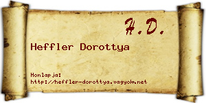 Heffler Dorottya névjegykártya